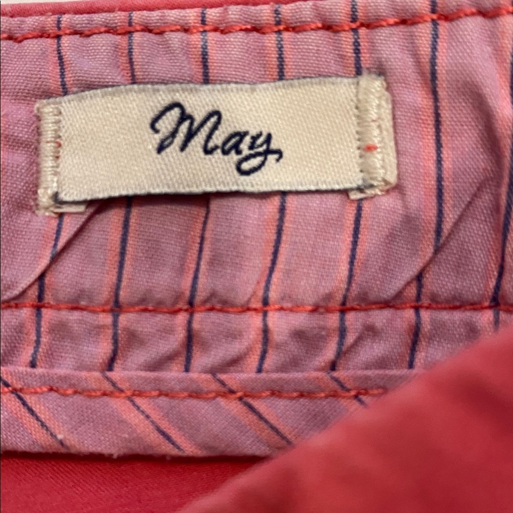 ROSNER from the heart May bright coral pink  cotton mix Chino Pants Size 4 - Picture 6 of 14